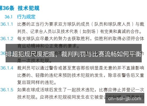 排超犯规尺度把握,裁判判罚与比赛流畅如何平衡 排超犯规尺度把握,裁判判罚与比赛流畅如何平衡